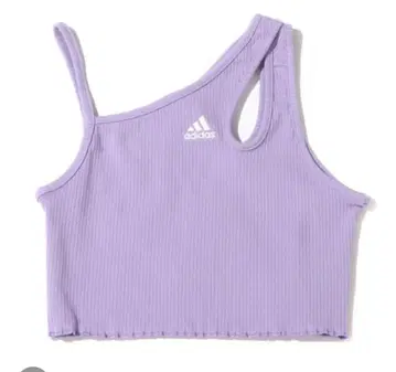 adidas 퍼플 탱크탑 한쪽 어깨 스트랩