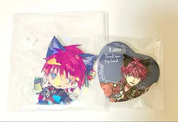 악마 집사와 검은 고양이 아쿠네코 라토 난자타운 클리어 카드 캔뱃지 세트