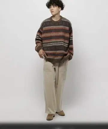 니코앤드 레트로 페어아일 니트 풀오버