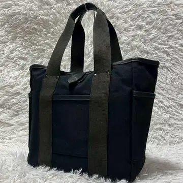 PLAIN 플레인 캔버스백 워크 토트 M 사이즈 블랙 A4