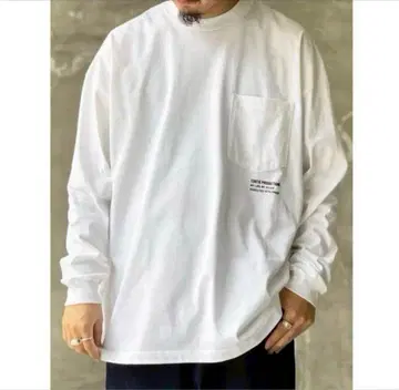 새상품 COOTIE 에러 핏 L/S Tee 화이트 L 사이즈 롱티