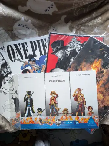 ONE PIECE 원피스 제일복권 클리어 포스터 사보 에이스 루피