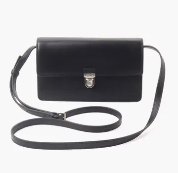 아네스 베 블랙 가죽 숄더백