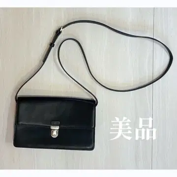 아네스 베 블랙 소가죽 레더 숄더백