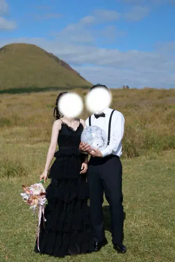 사전 촬영 드레스 블랙 드레스