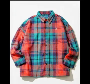 샤기 체크 셔츠