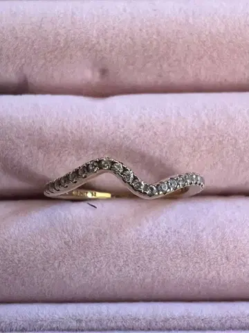 PANDORA 물결 디자인 골드 도금 반지 52호