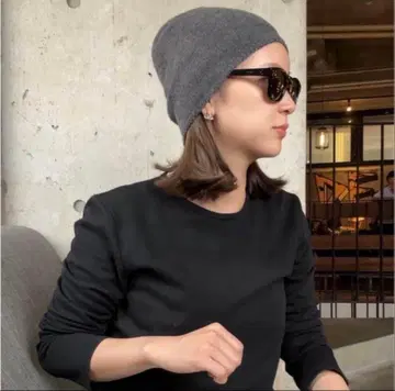 택 포함 새상품 ZARA 자라 파인 니트 비니 다크 그레이