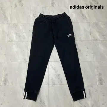 아디다스 오리지널스 스웨트 팬츠 리브 팬츠 프린트 로고 테이퍼드