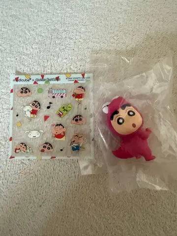 짱구는 못말려(크레용 신짱) 스티커와 피규어 세트