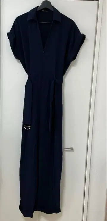ZARA 점프수트 올인원 V넥 벨티드 해외 걸
