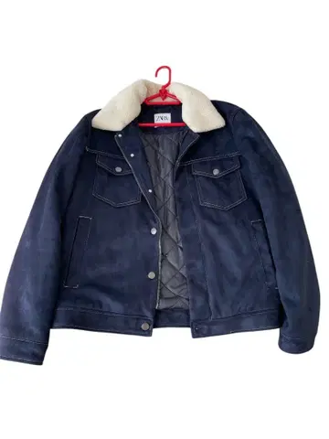 ZARA 네이비 스웨이드풍 자켓