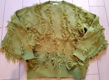 FRAY I.D 자카드 프린지 니트 풀오버