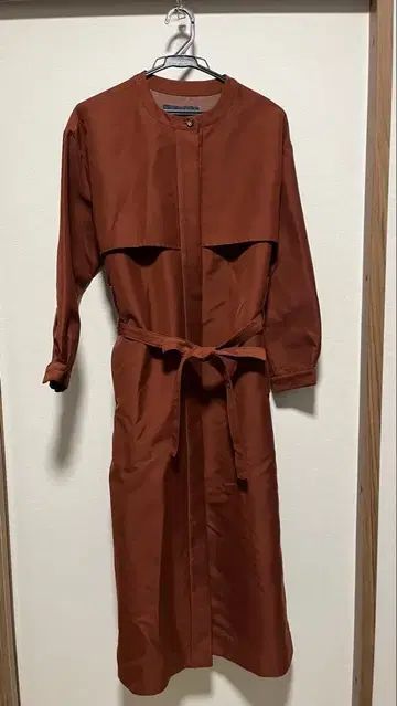 sophila 브라운 롱 코트 허리 벨트 포함