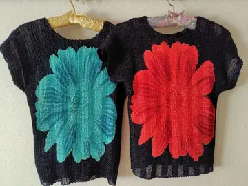 꽃무늬 신축 블라우스 2장 세트