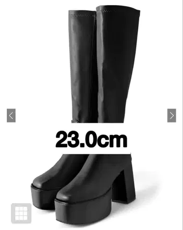 GRL 가죽 청키힐 롱 부츠 ci415