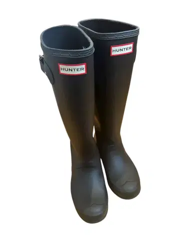 HUNTER 블랙 롱 레인부츠