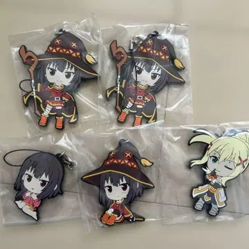 새상품 이 멋진 세계에 축복을! 러버 스트랩 5개 세트