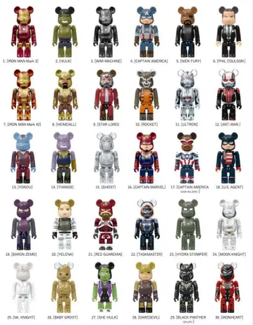 베어브릭상 Happy 복권 BE@RBRICK 마블
