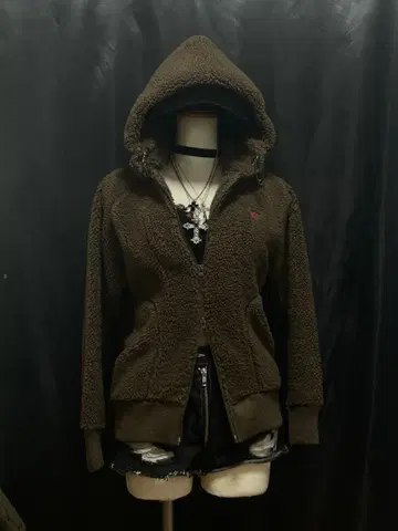 Gymphlex 모코모코 후드티 브라운 후드 부착