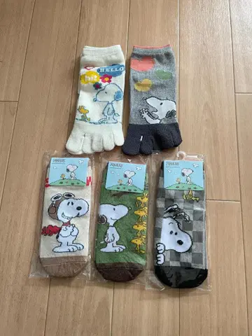 스누피 삭스 5족 세트