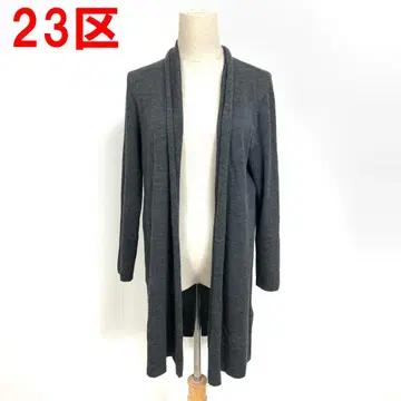 A7169 23구 롱 가디건 긴팔 울 그레이 38