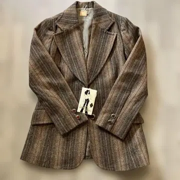 쇼와 레트로 멋쟁이 테일러드 자켓 브라운 계열 사이즈 9 일본제