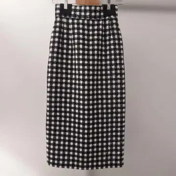 EFFE BEAMS 체크 무늬 타이트 스커트