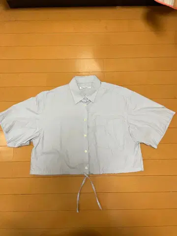 Beauty&Youth UnitedArrows 스카이블루 크롭 반팔 셔츠