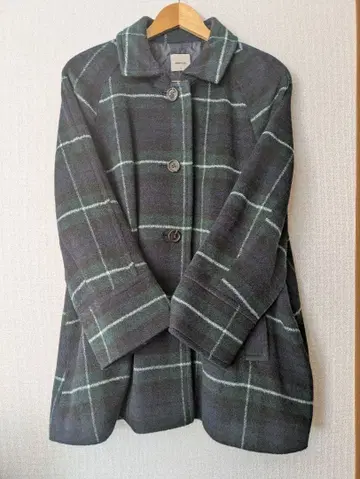 여성용 체크 코트