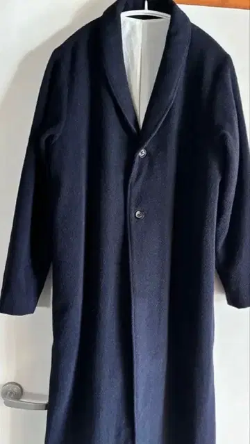 jiji 멜톤 롱 코트 네이비