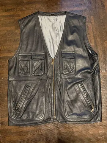 가죽 베스트 블랙