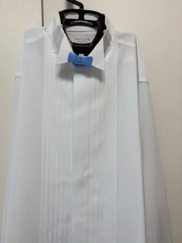 화이트 플리츠 드레스 셔츠