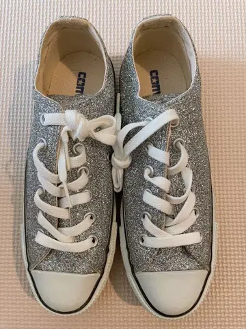 [ 미사용 새상품 ] converse 올스타 글리터 실버 23.5cm