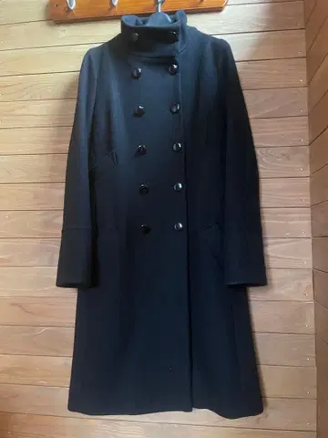 엘리오폴 하이넥 더블 코트 블랙 사이즈 36