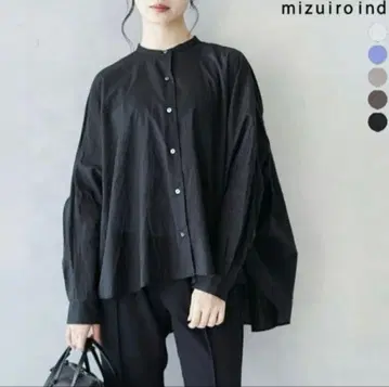 미즈이로 인드 백 개더 와이드 셔츠