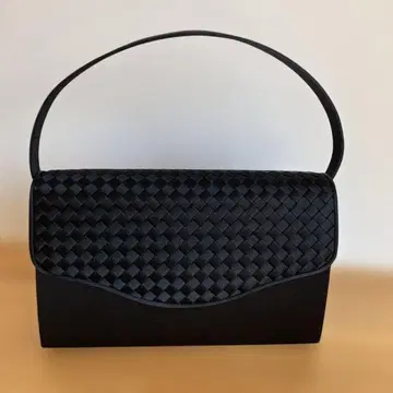 하나에모리 블랙 뜨개질 포멀 2WAY 핸드백