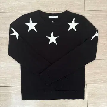 GUILD PRIME 블랙 별 패턴 니트 스웨터 34