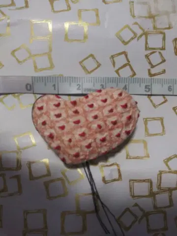 하트형 일본 정통의상 소품 오비 고정 띠, 오렌지와 빨간색 무늬