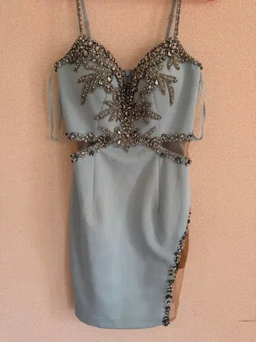 IRMA 비쥬 장식 미니 드레스 S