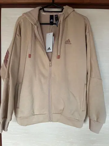 adidas 베이지 후드티 M 사이즈