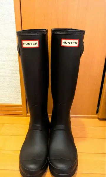 HUNTER 블랙 롱 부츠