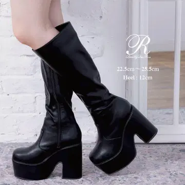 [ Rose ] 스퀘어토 통굽 롱 부츠