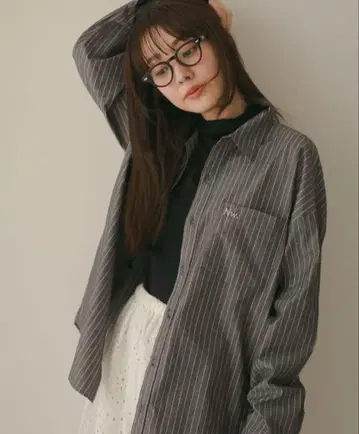 Nwith. 스트라이프 오버 셔츠 새상품