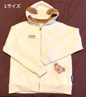 디즈니씨 더피 후드 부착 후드티 L 사이즈