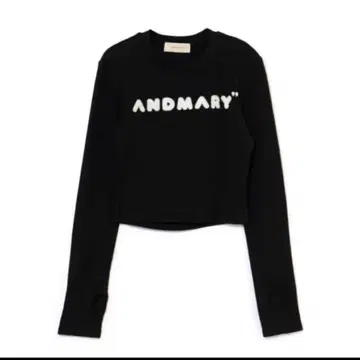 andmary Mary 로고 탑 블랙