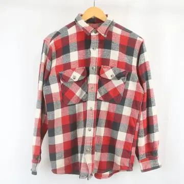 RED HEAD 블록 체크 오버 사이즈 워크 플란넬 셔츠 구제 의류