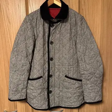 TK MIXPICE 헤링본 코듀로이 파이핑 울 코트 L