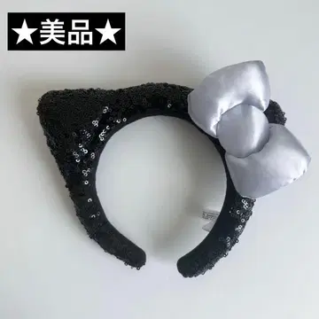 USJ 유니버셜 키티 머리띠 블랙 스팽글