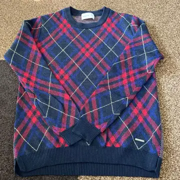 PRINGLE 1815 체크 무늬 긴팔 니트